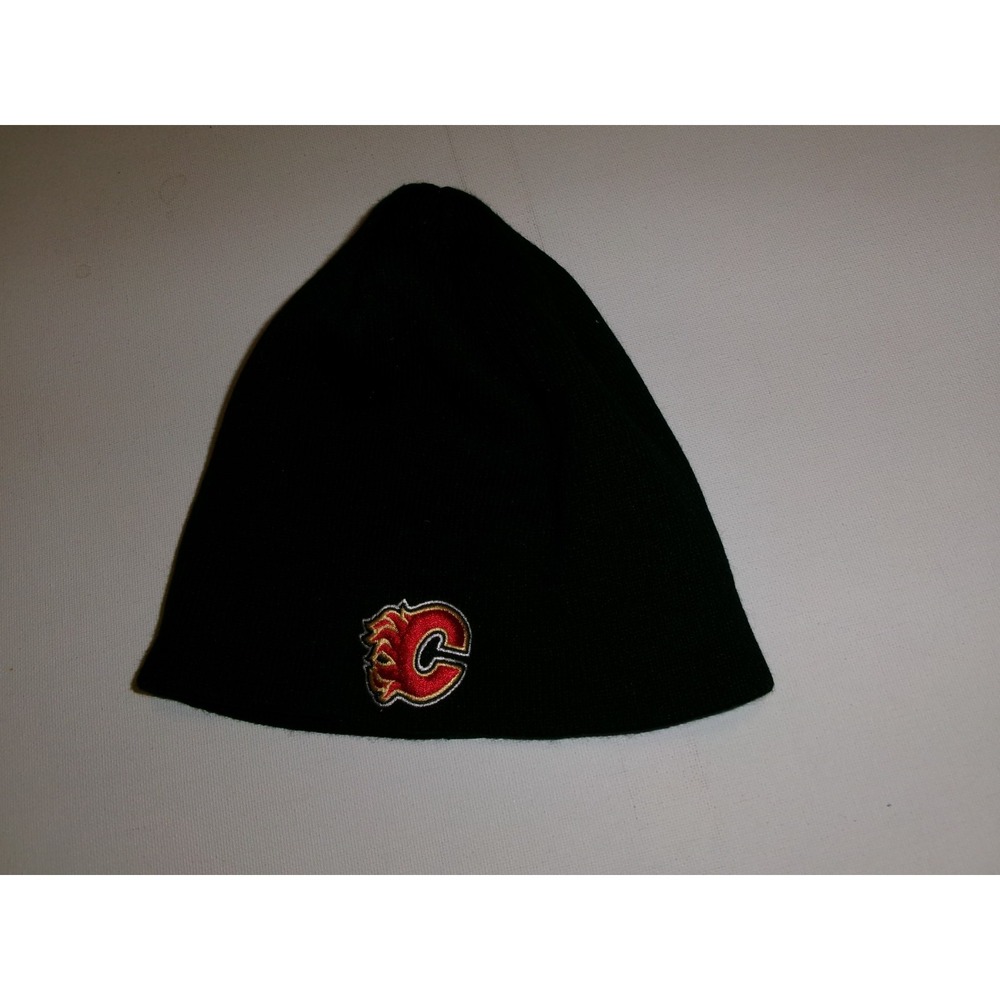 CALGARY FLAMES KNIT BEANIE TOBOGGAN HAT CAP VINTAGE DEADSTOCK U5